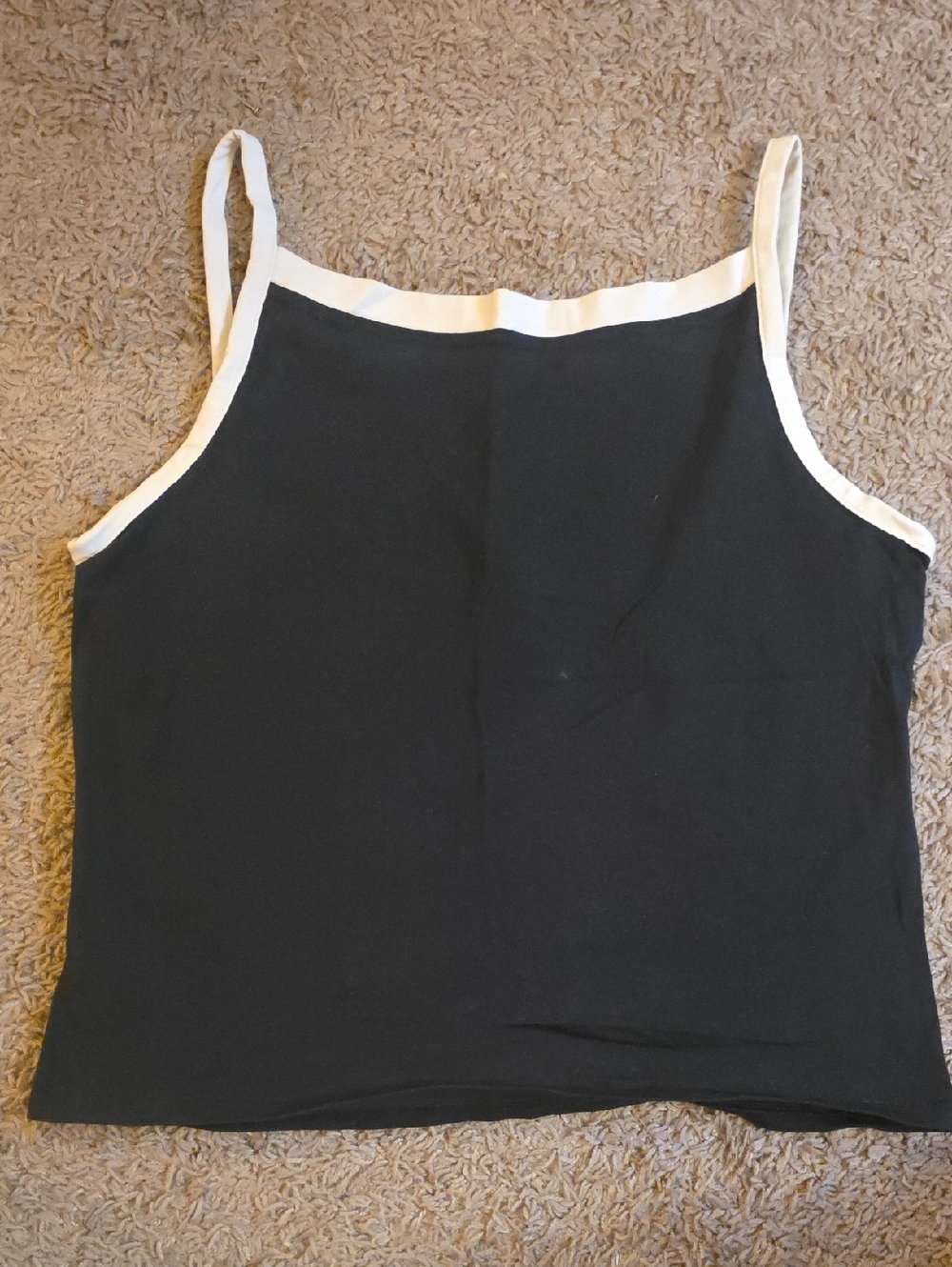 lululemon athletica Black Tank with Cream Trim
